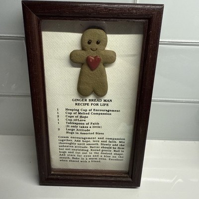 Ginger Bread Man Recipe For Life Vintage Wall Art