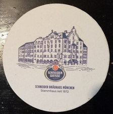 Bierdeckel München Schneider Bräuhaus - Bayerns älteste Weißbierbrauerei