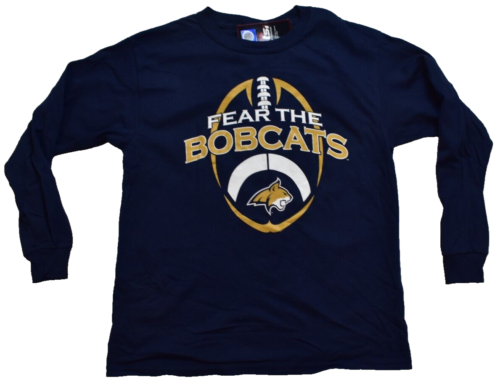 TSI Sportswear Youth Boys Montana State Football Fear The Bobcats Shirt NWT S-XL - 第 1/5 張圖片