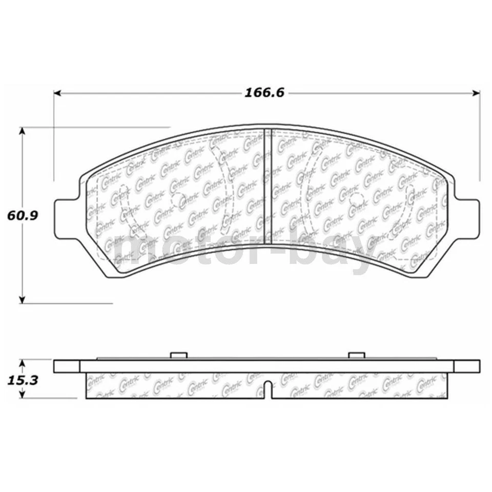 Pastillas de freno delanteras traseras para GMC Jimmy 2005 2004 2003 2002 2001 2000 1999 1998 Foto 3 de 4