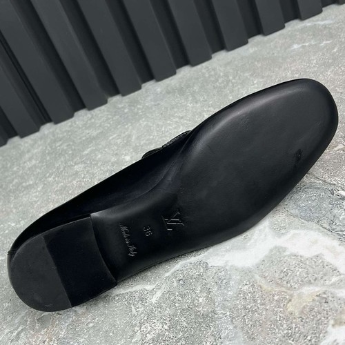 Mocassini piatti Louis Vuitton custodia superiore pelle nera 6 US o 36 EUR - Foto 17 di 21