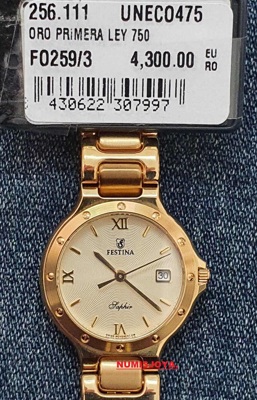 MRS FEAST GOLD WATCH. Weight 44 gr. Reference 259/3. OFFICIAL 2 YEAR WARRANTY.