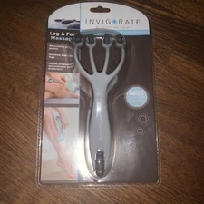 Invigorate Leg & Foot Massager by Meridian Point Gray NIB Large Roller Massager