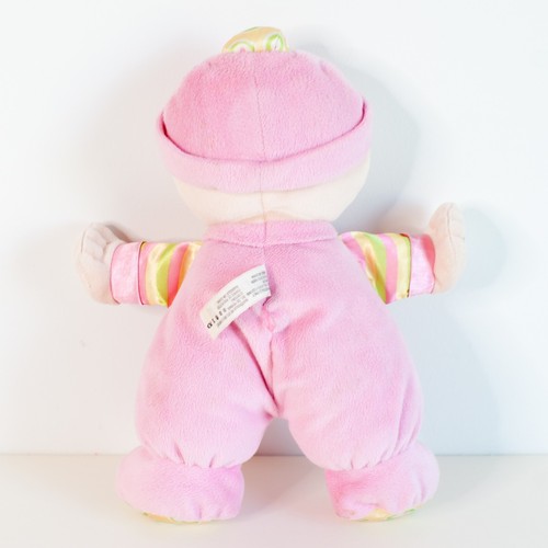 Fisher Price Baby 1° Bambola Sonaglio in Testa Mattel 10,5" Rosa Peluche Capelli Biondi - Foto 5 di 7