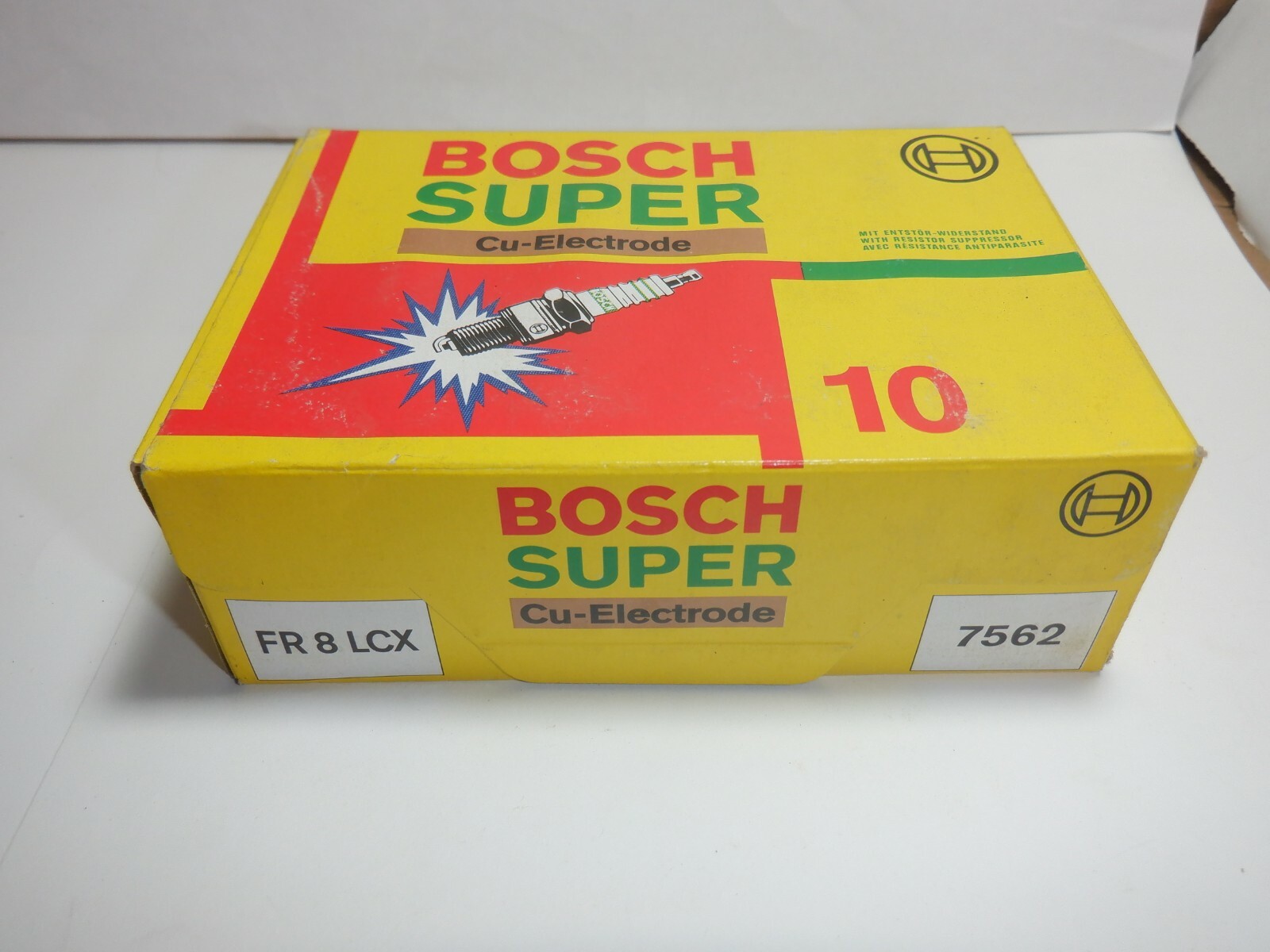 BOX of 10 BOSCH SUPER CU-ELECTRODE 7562 THERMO-ELASTIC SPARK PLUGS FR 8 LCX #2