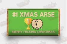 Rude Christmas Funny Chocolate Wrapper Bar Novelty Fun Gift Present Box Jokes