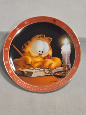 Danbury Mint GARFIELD Collectors Plate Charming Cat  Dear Diary Series  VTG 1990