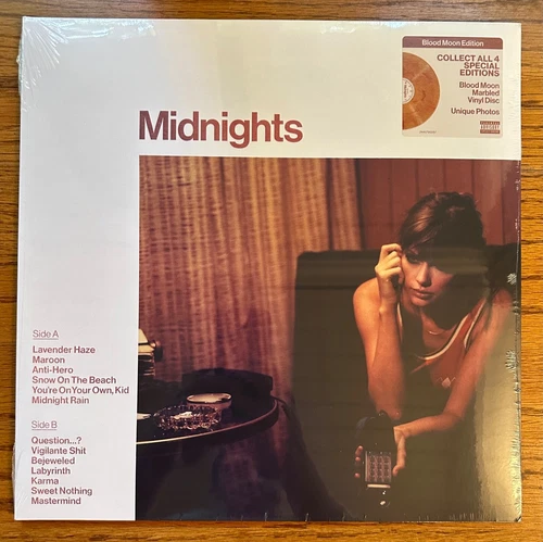 Taylor Swift Midnights Blood Moon Marbled Vinyl Limited LP Brand Factory Sealed