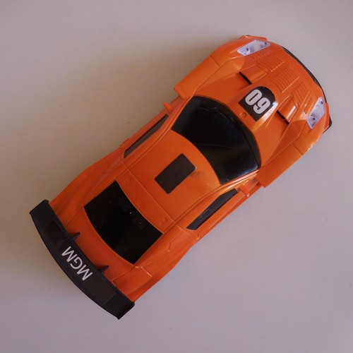 Remote Control Electric Racing Car Orange Black MGM GEMENOS France N7505 - Picture 5 of 12