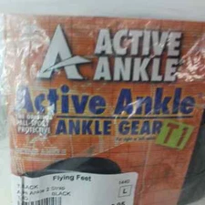 Active Ankle T1 Rigid Ankle Brace For Injured Ankle Large Black Sprain Support