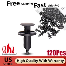 For Car Auto Fender 120Pcs 8mm Hole Plastic Rivets Fastener Push Clips Clip