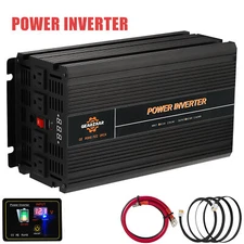 4000W Car Power Inverter DC 12V To AC 120V Pure Sine Wave Solar Converter LCD