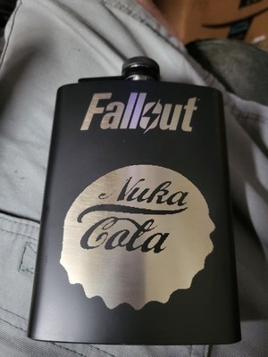 Fall Out  Custom Laser Engraved Flask 8oz