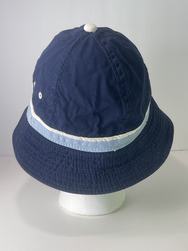 Vintage Yapoong Kids’ Bucket Hat - Blue & White Striped, Size Large - Picture 2 of 7