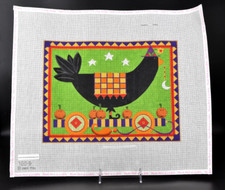 Melissa Shirley Needlepoint Canvas Halloween Crow NEEDLE NOOK 13x9 NEW