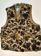 Vtg NOS Game Winner Sportswear Camouflage Hunting Vest Adult Size XL Brown Camo
