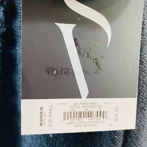 Simply Vera Wang Damen Pure Night Dark Wonder Schwarz Pullover Shirt Oberteil Gr. S - Bild 7 von 8