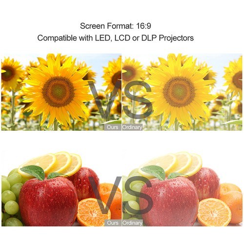 60-inch Portable Projector Screen 16:9 Frameless Video Projection Screen P1P8 - Picture 7 of 12