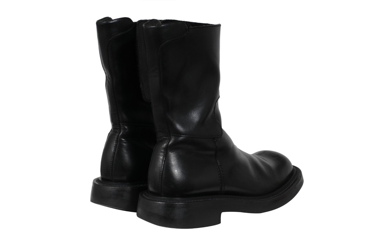 靴 Prada square toe Side Gore boots Prada Aw99 Vintage Square Toe Boots US 8 UK 7 Black Leather