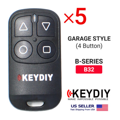5x KEYDIY KD Universal Garage Remote Key B-Series 4 Buttons B32