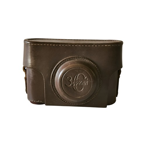 Zorki S (C) Foto Filmkamera Original Echtledertasche, 60er Jahre