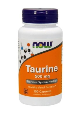 Now Foods Taurine 500mg 100 Capsules