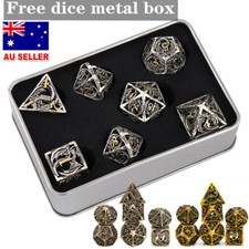 Metal Dice DND Set Role Playing D&D 7 Polyhedral Dice for Dungeons and Dragons