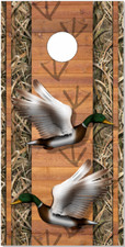 Duck Hunting Wood Plank Camo Cornhole Wrap Bag Toss Skin Decal Sticker