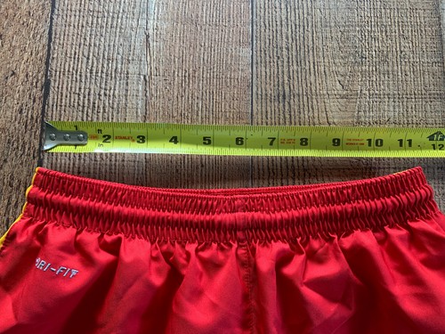 NIKE Dri Fit Shorts Lined Athletic Embroidered Swoosh Youth Size L Red Preowned* - Picture 9 of 11
