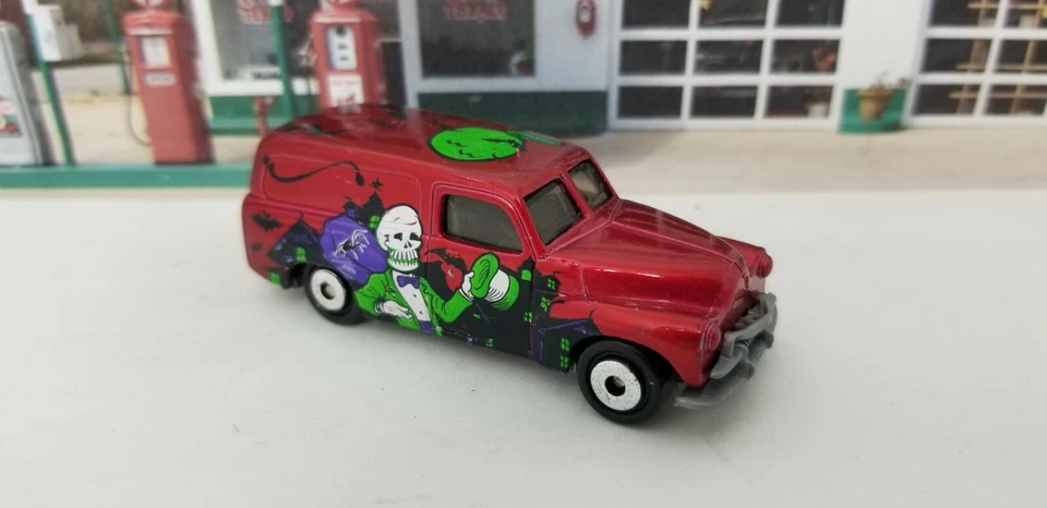 Matchbox FJ Holden 2005 panel furgoneta granate rojo juego Skeleton MB282 1:58 coche Foto 4 de 4