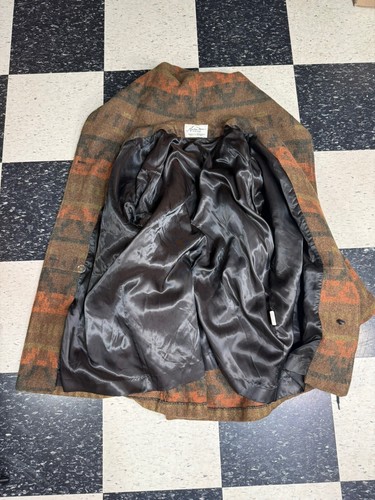 Vtg Andrea Marin Aztec Wool Duffle Coat Lined Size 16 XL - Picture 2 of 9