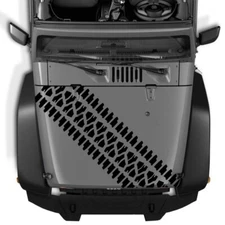 Car Stickers Hood Side Body Graphic Tire Tread Decals Off Road DIY Styling Black