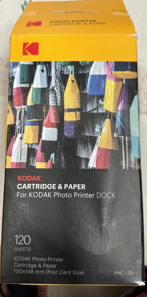 Kodak Dock Plus & Dock Photo Printer Cartridge PHC-120 Refill & Photo Sheets