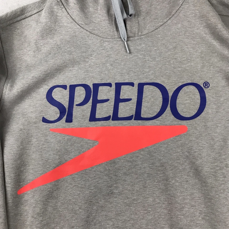 Speedo Sudadera con Capucha Para Hombre Grande Gris Polar Pullover Sudadera con Capucha Foto 2 de 4
