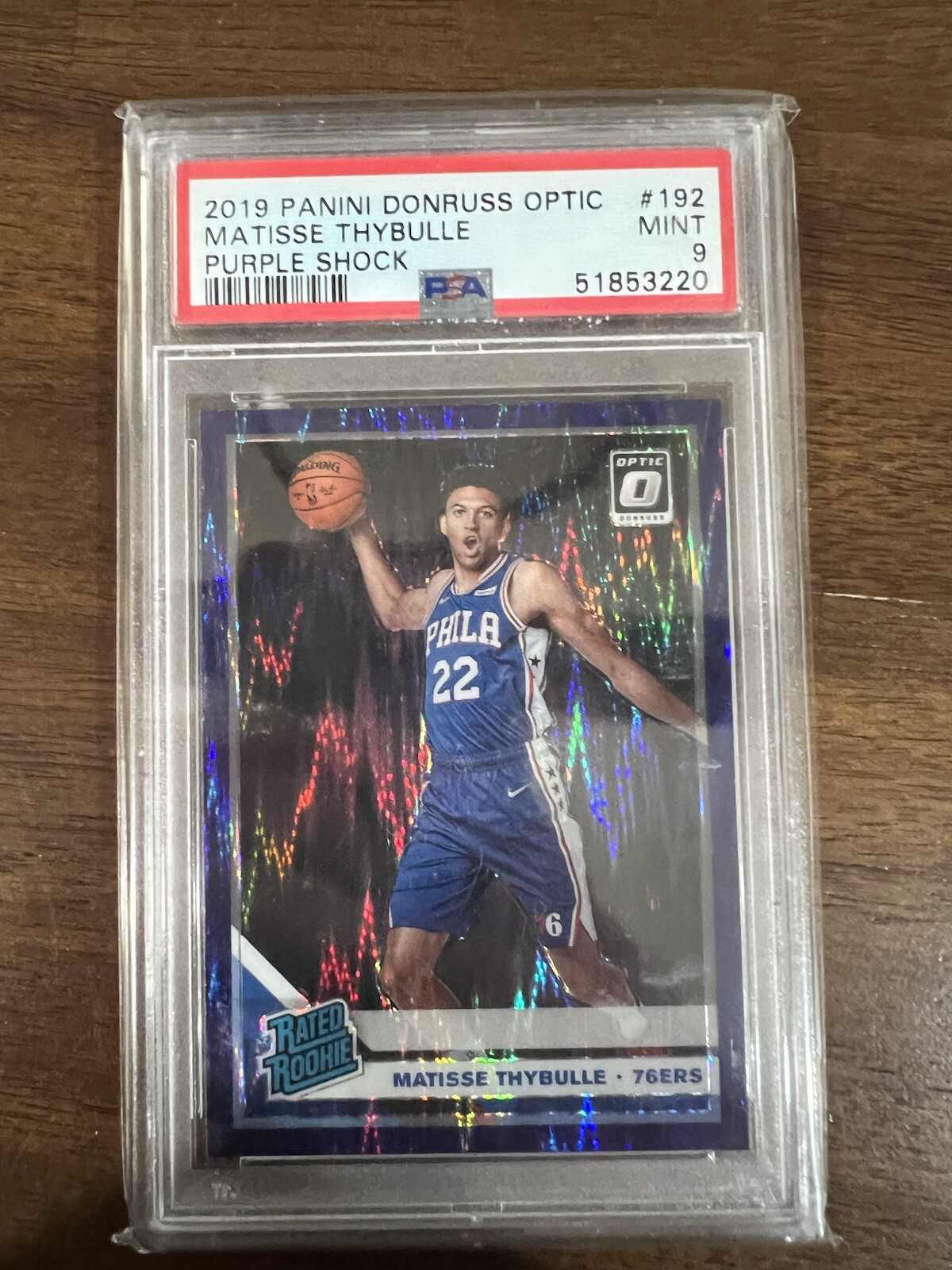 2019 NBA DONRUSS OPTIC MATISSE THYBULLE PURPLE SHOCK ROOKIE CARD #192