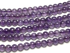 15.5" Strand AMETHYST 6mm Round Beads A2