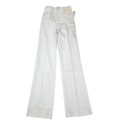 Favorite Daughter Womens White The Jordie Wide Leg Super High Rise Jeans Size 23