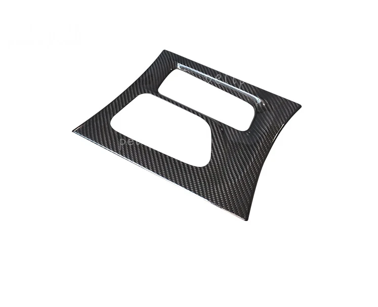 Cubierta de moldura de panel de cambio de marchas de auto de fibra de carbono seca para Dodge Charger 2015-2023 Foto 2 de 4