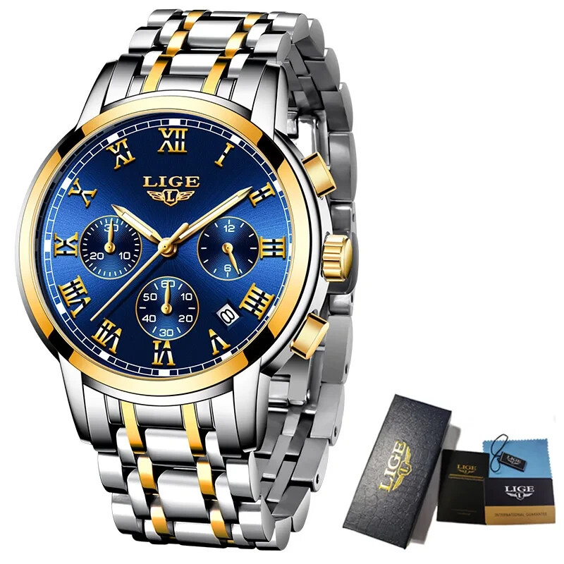 Montre homme quartz étanche avec calendrier pour un confort business