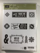 Stampin' Up HELLO, LOVELY Rubber/Cling Stamp Set - Brand New