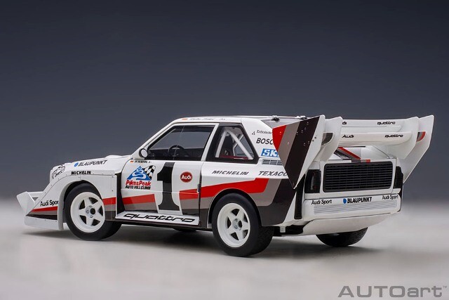 88700 AUTOart 1:18 Audi Quattro S1 1987 #1 Pikes Peak Winner