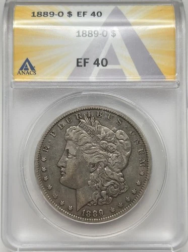 1889 O Morgan Silver Dollar ANACS XF40 Tougher Date Morgan