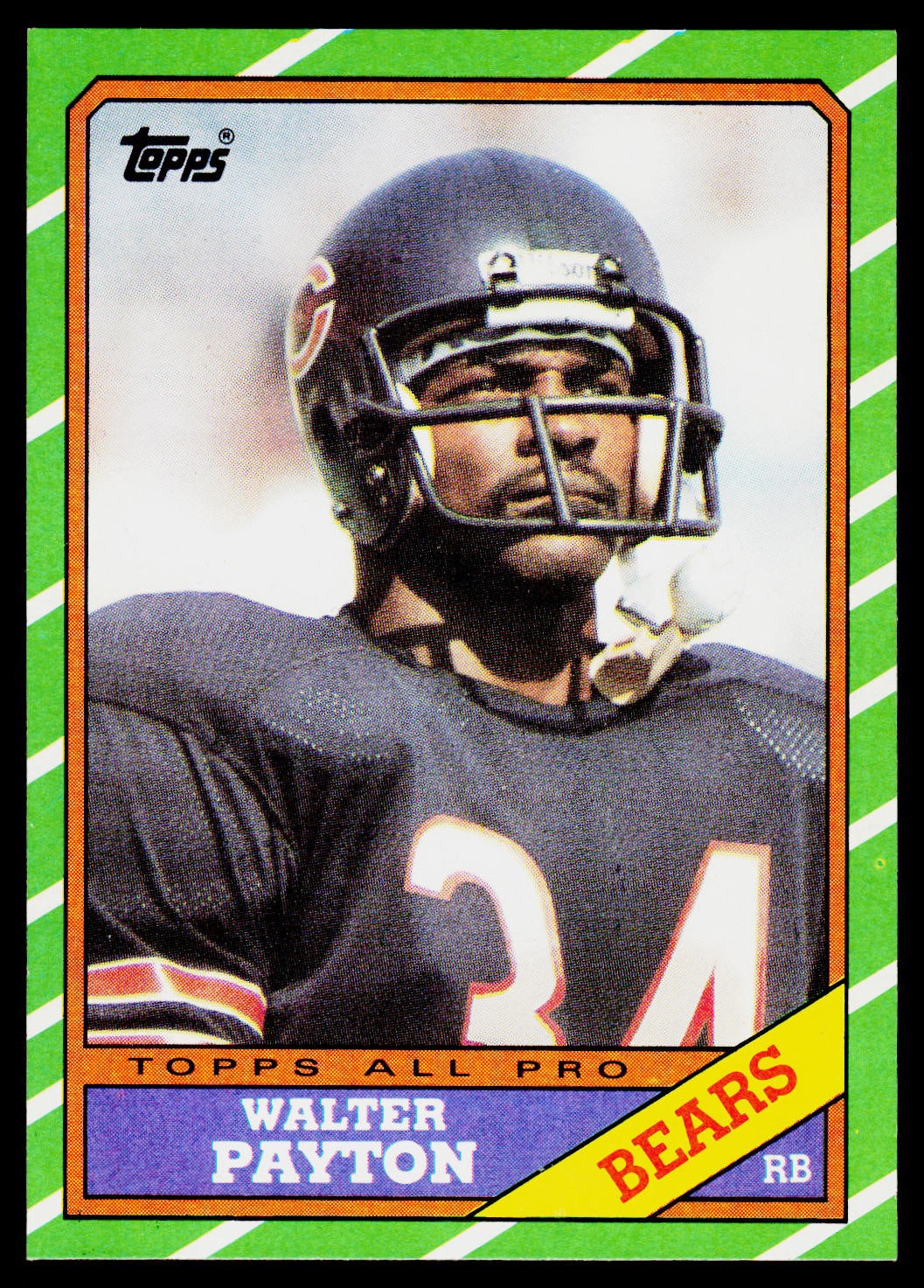 Walter Payton, 1986 Topps, #11, Chicago Bears,