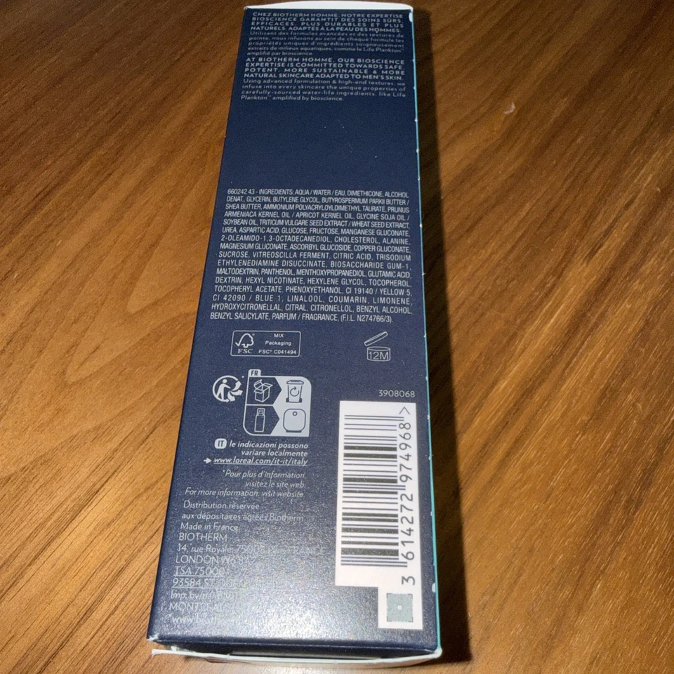 NUEVO EN CAJA BIOTHERM HOMME AQUAPOWER GEL AVANZADO para HOMBRE 75 ml/2,53 fl oz Foto 3 de 4