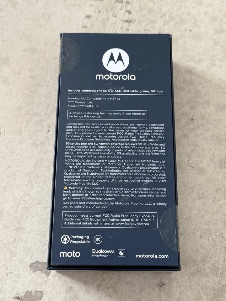 Brand New Motorola One 5G UW Ace - 64 GB - Volcanic Gray (Verizon) - Image 2 of 2