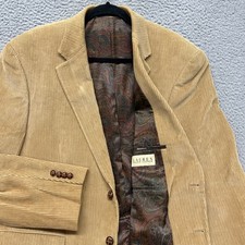 Lauren Ralph Lauren Corduroy Blazer Mens 42 R Light Brown Paisley Lined Heritage