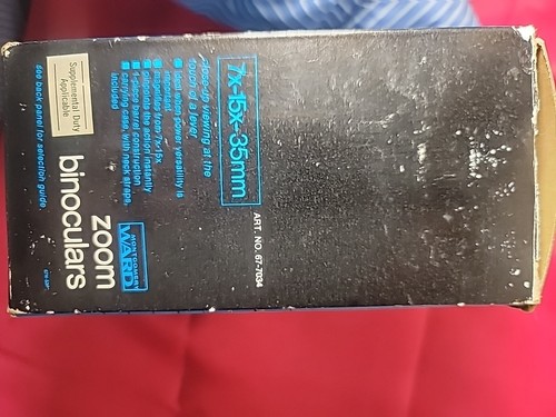 Montgomery Ward Zoom Binoculars 7-15 x 35mm 300ft at 1000yds 7x Works - Picture 10 of 10