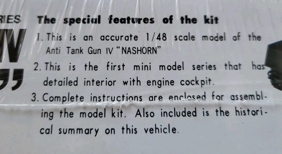 PISTOLA ANTITANQUE BANDAI 1/48 IV "RINOCERONTE" CON KIT MODELO SELLADO SOLDADOS 058258 Foto 3 de 4