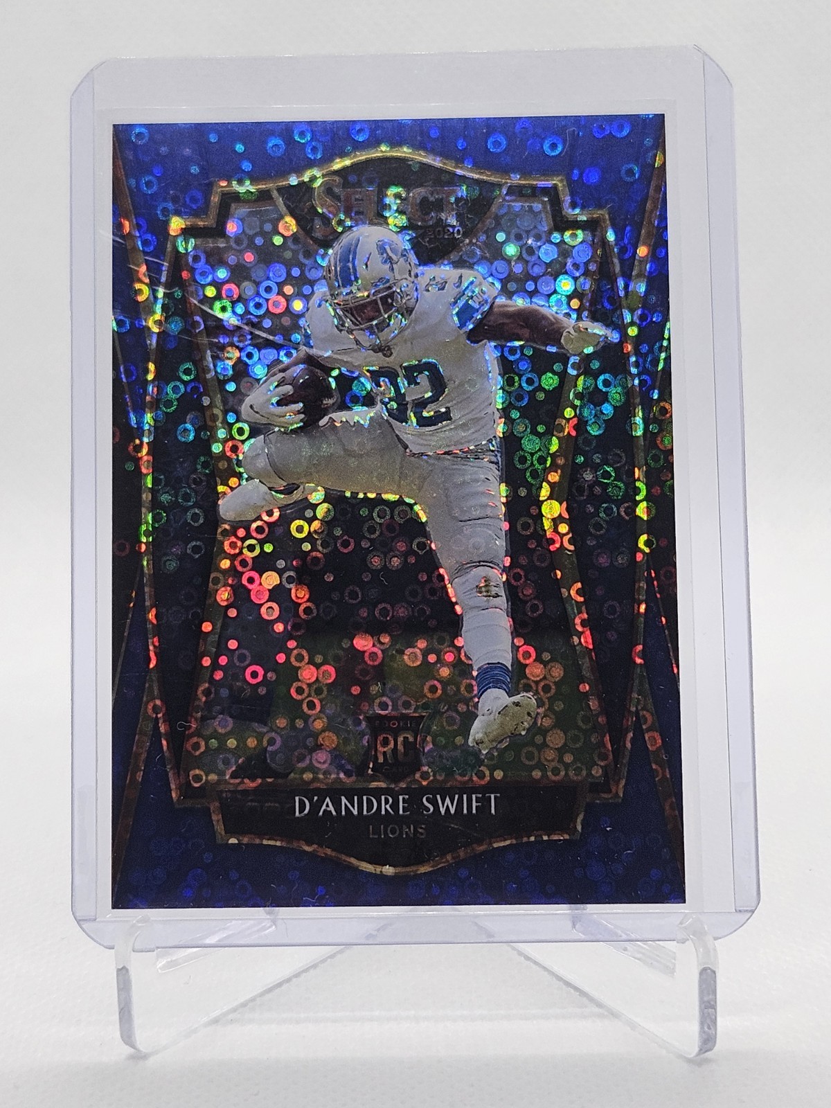 2020 Panini Select - Premier Level D'Andre Swift #151 Blue Disco Prizm /25 (RC)