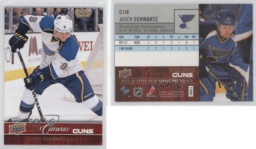 2012-13 Upper Deck UD Canvas Young Guns Jaden Schwartz #C116 t3w - Picture 3 of 3